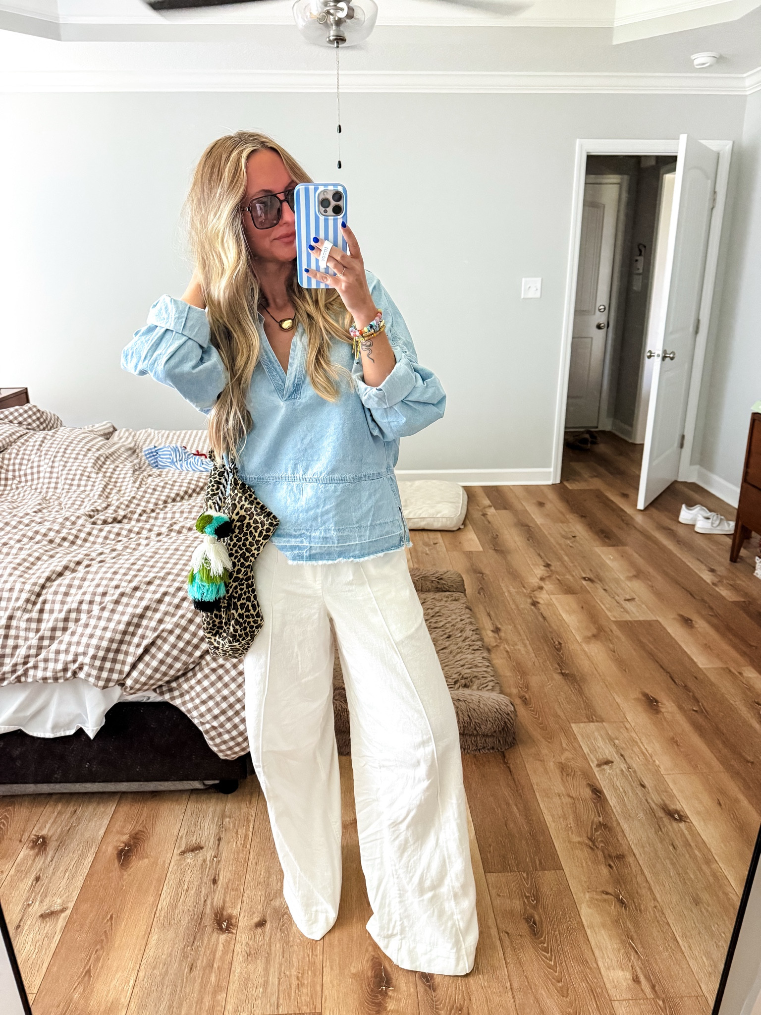 Perfect spring outfit. Denim top and white linen pants.

#LTKmomlife #LTKgrwm #LTKootd