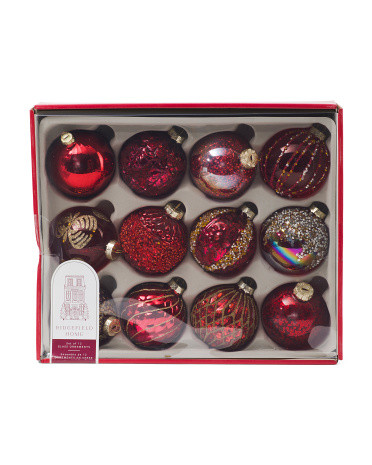 12pk Glass Ornaments | TJ Maxx