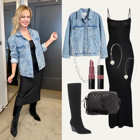 What do you wear to a concert when you want to look cool & cute, a touch sexy… but you’re over 50? Try a fitted dress that’s crazy versatile with an oversized denim jacket and western-style knee boots. Add a berry lip and you’re good to go! 

#LTKover40 #LTKstyletip #LTKfindsunder100