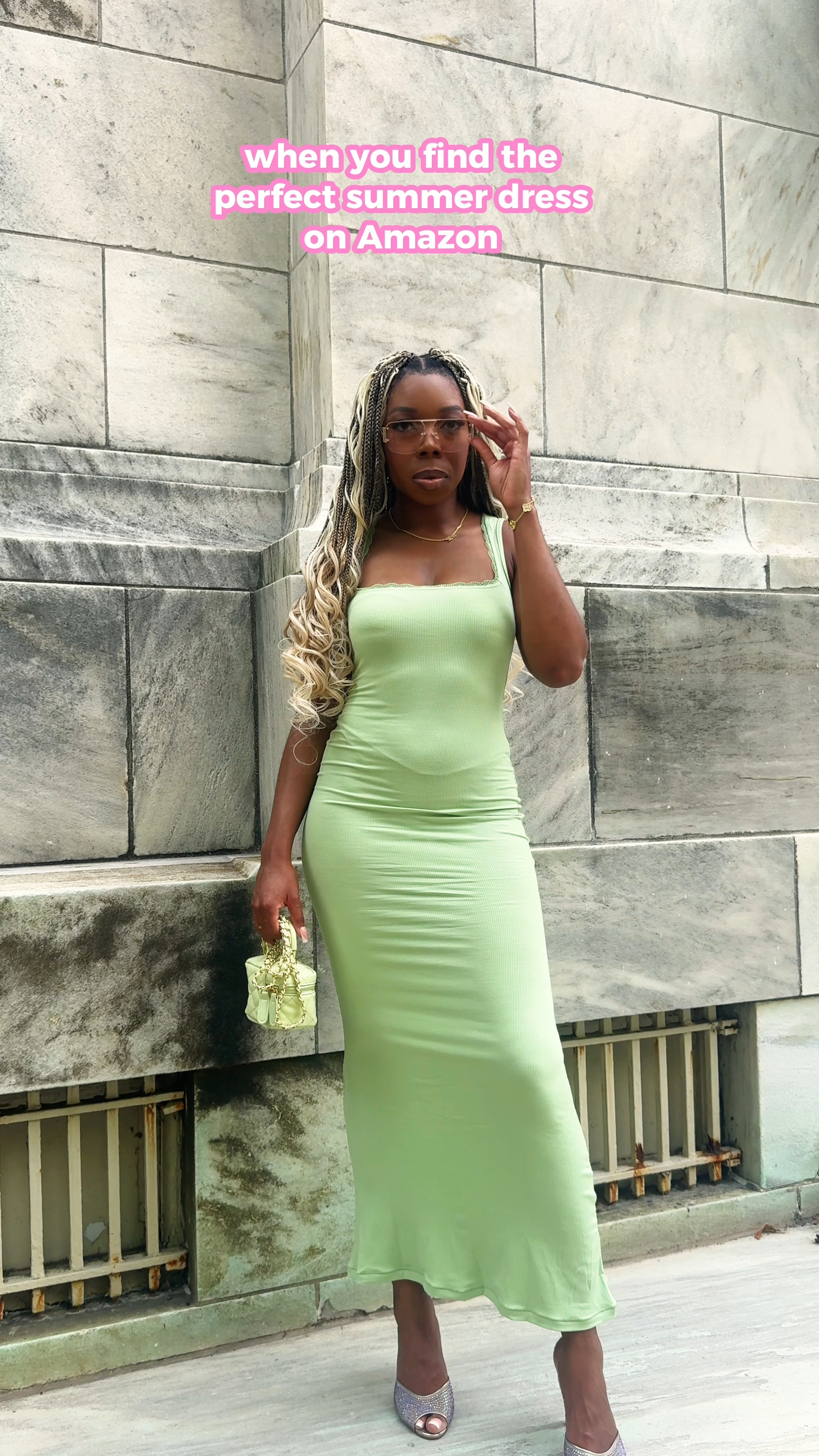 I got this sage green SKIMS inspired summer dress on Amazon, and I need it in every color 😍💚. This is a great budget-friendly alternative, if you’re trying to get the look for less.

The dress is made out of a ribbed stretchy material, that is very similar to the material of my favorite SKIMS lounge dresses 🙌🏾.

The one major difference I noticed between the two, is that this dress is a bit shorter (I’m 5’9”). I would like it to be a bit longer, but it’s still looks great.

This dress could easily be styled up or down, I wore it with a matching quilted purse from SHEIN, rhinestone mules from Steve Madden, and my favorite designer inspired shades from Amazon.  

#LTKSeasonal #LTKFindsUnder50 #LTKVideo