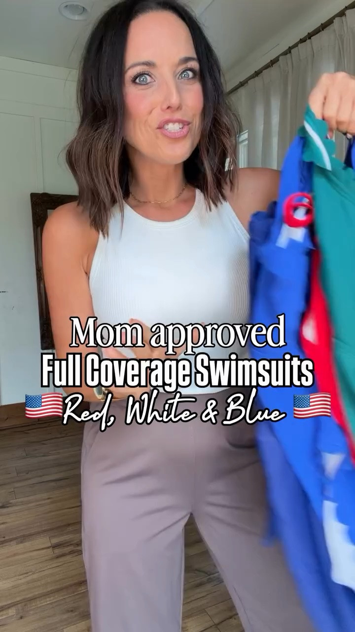 Love these Red & Blue modest swim swimsuits & the scallop detail! They are so affordable, full coverage bottoms & great for moms in the go with their kids!  So cute and all provide great coverage and come in several color options. I’m just shy of 5’3 128 lbs and wearing a size small! 

Perfect for July 4th, summer BBQs, beach days, vacations, water park & pool days and more! So figure flattering too!

#LTKSaleAlert #LTKSwim #LTKTravel