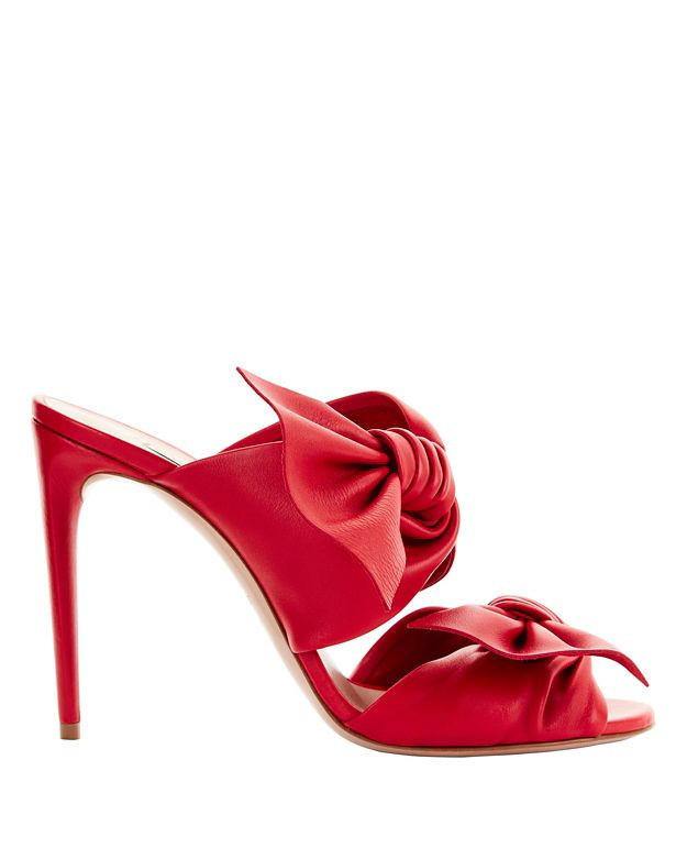 Casadei Tango Double Bow Strap Leather Sandals | Intermix