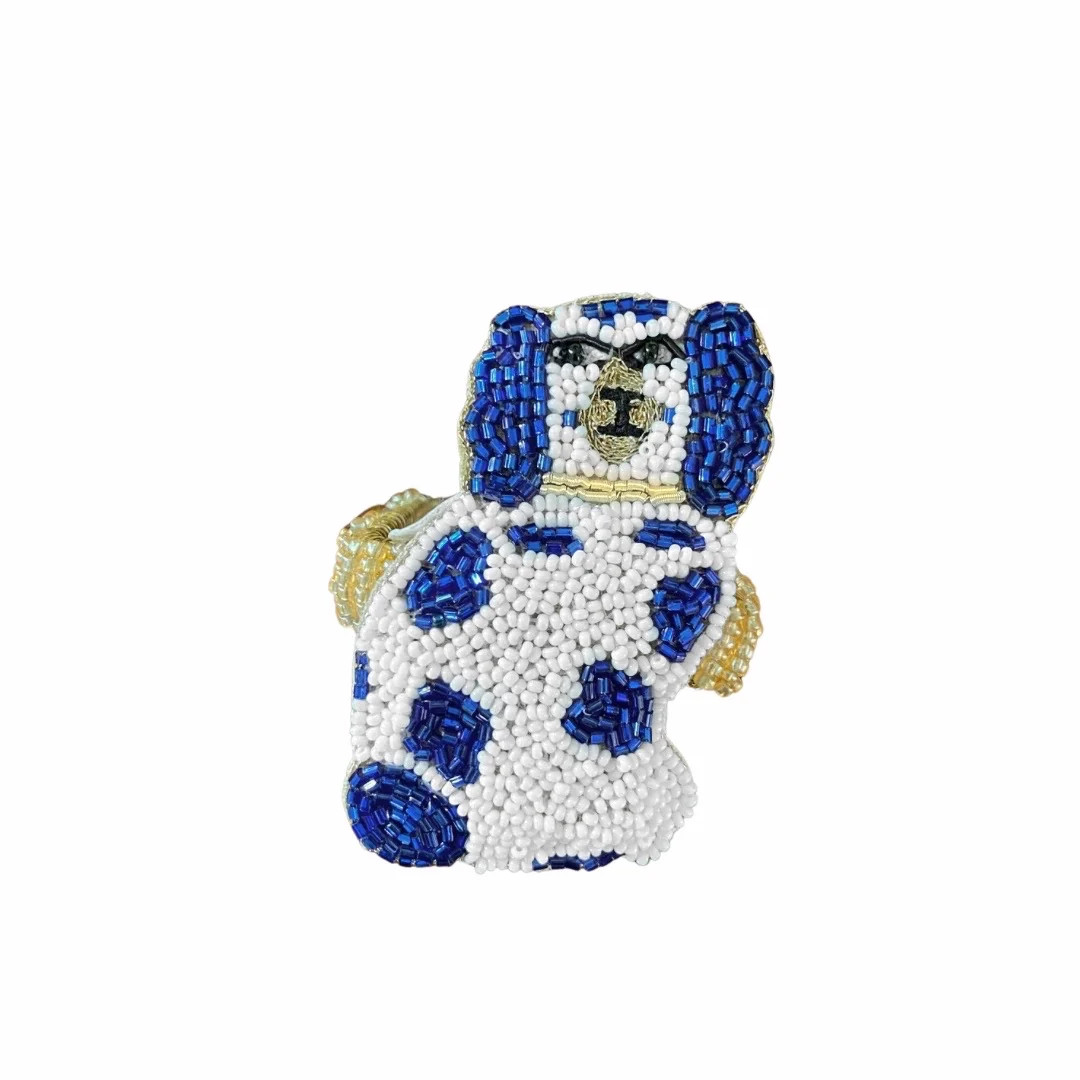 Blue and White Staffie Napkin Ring | Beth Ladd Collections