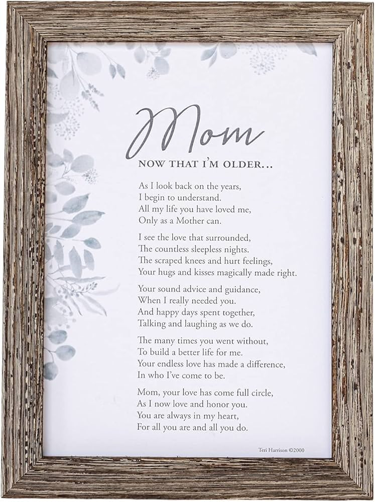 Mom, Now That I'm Older- Gift for Mom from Daughter Or Son for Mother's Day, Christmas, Birthday ... | Amazon (US)