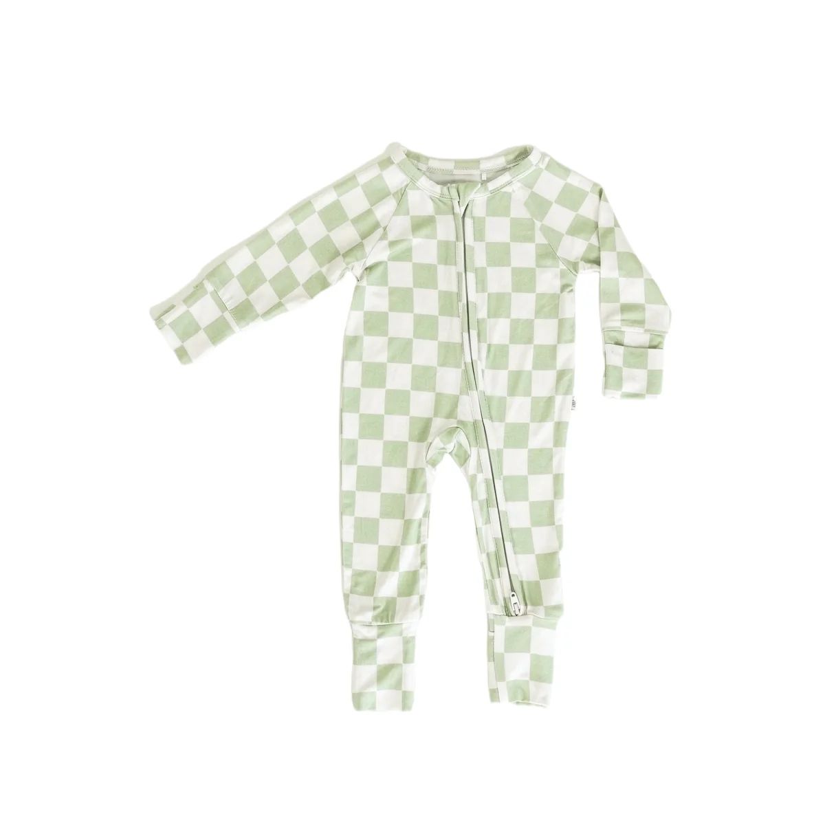 Green Checker | Bamboo Zip Romper | Brixton Phoenix