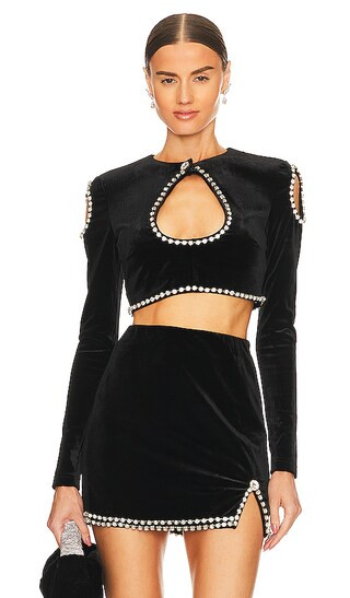 Aubrey Top in Black | Revolve Clothing (Global)