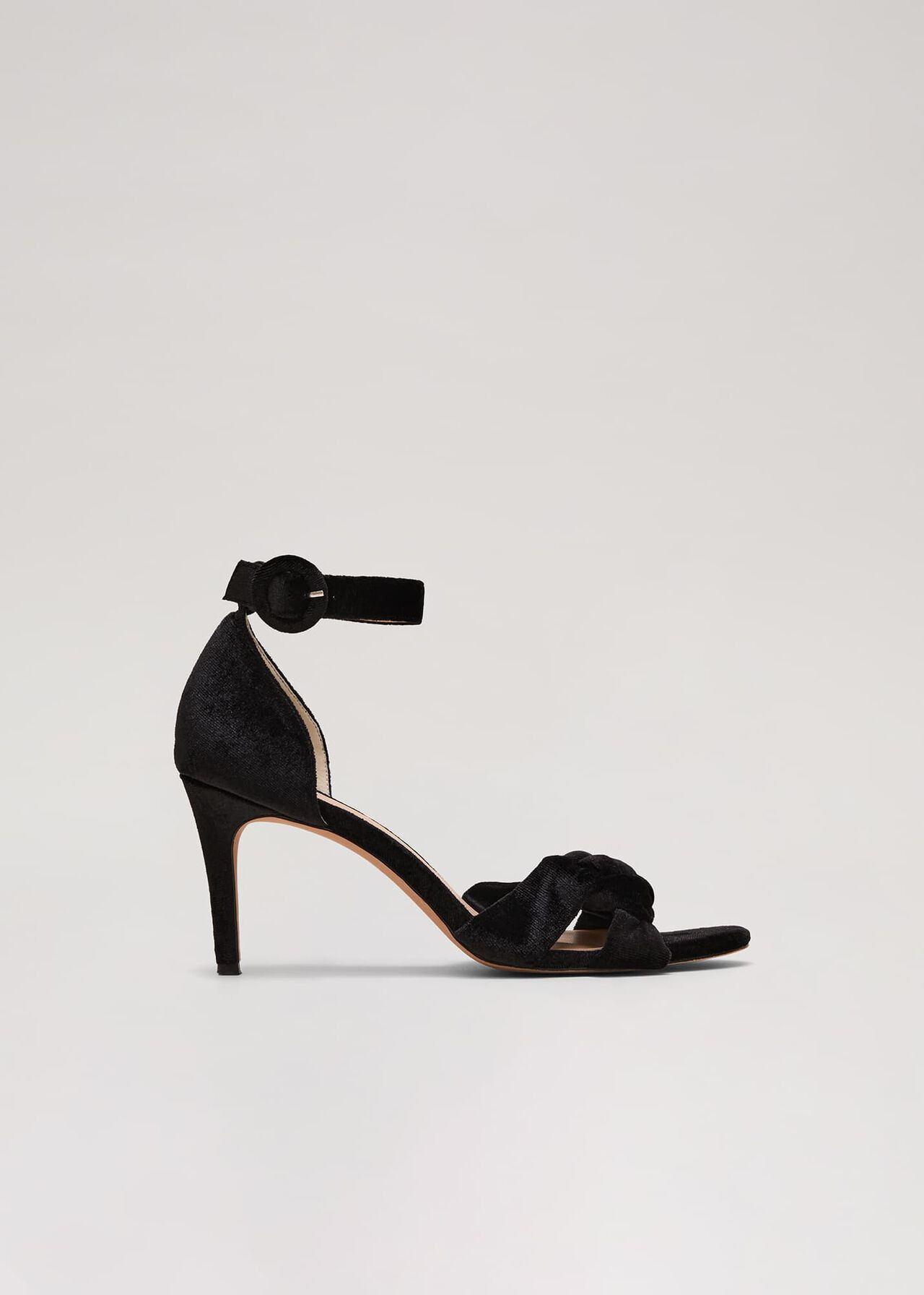 Black Velvet Plaited Strappy Sandal | Phase Eight UK | | Phase Eight (UK)