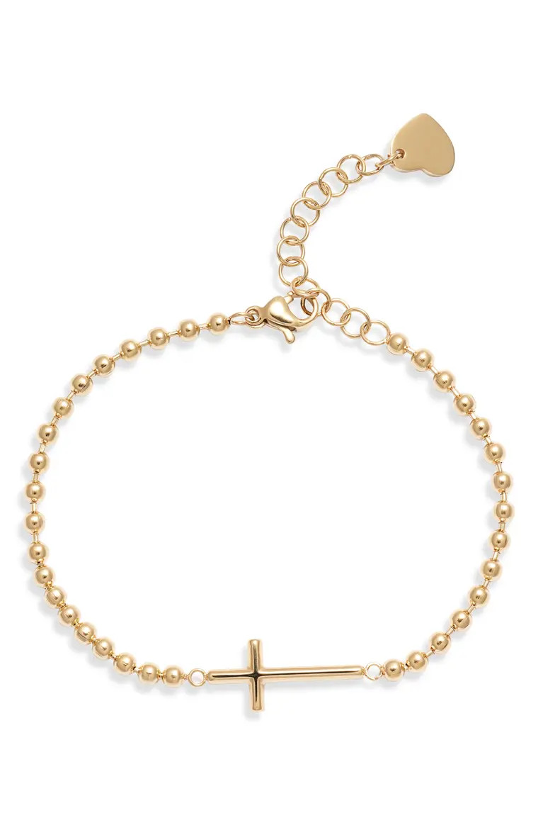 Cross Beaded Charm Bracelet | Nordstrom