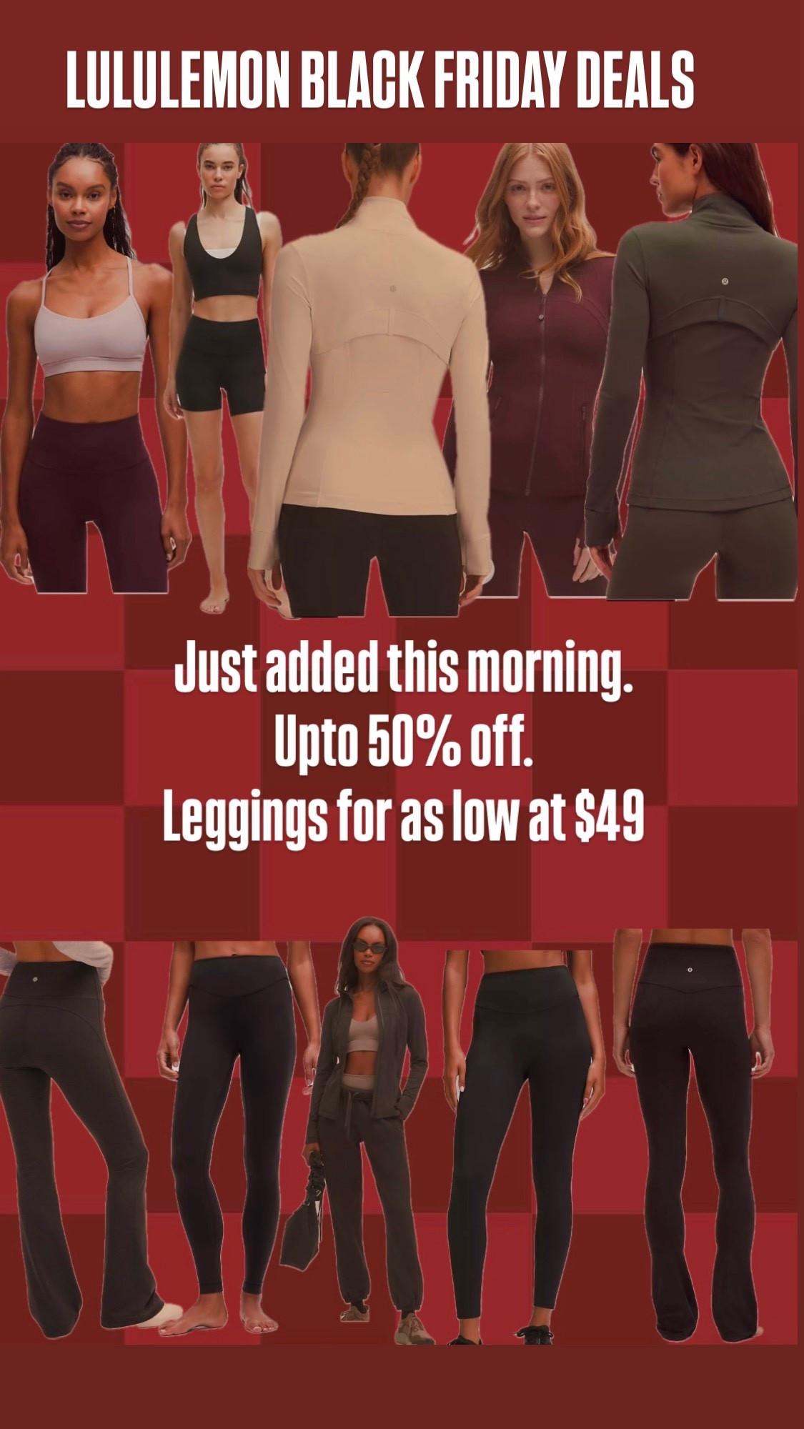 Major Black Friday Deals at Lululemon. Uptown 50% off. Leggings as low are $49. RUN! 

#LTKCyberWeek #LTKActive #LTKfitnessgoals