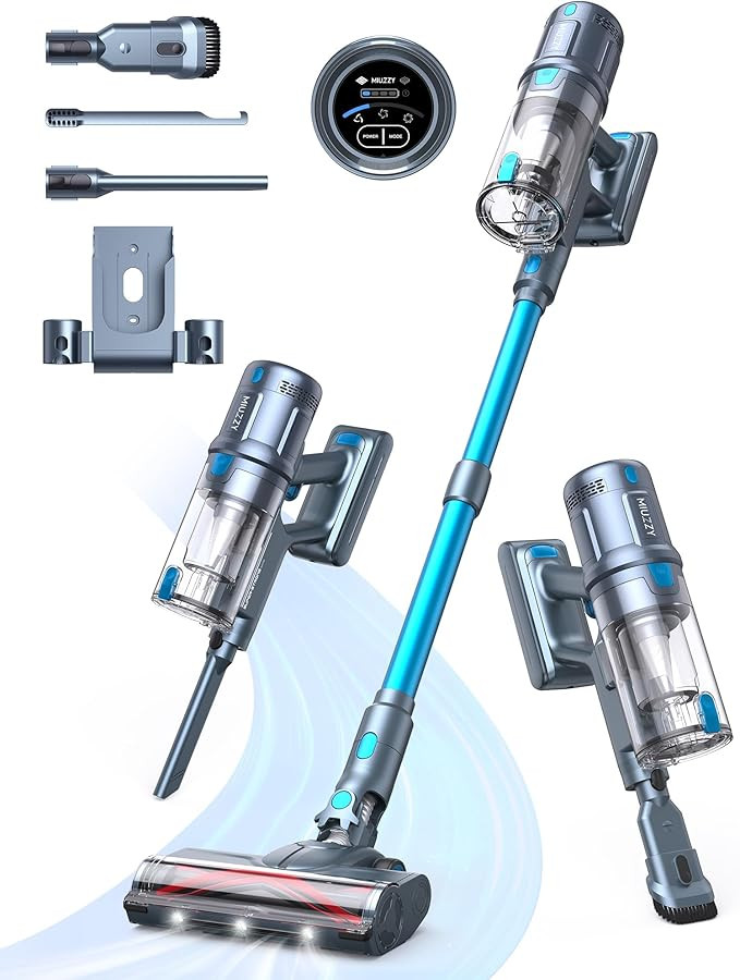 Cordless Vacuum Cleaner, 45Kpa Powerful Suction, 60 Mins Max Runtime and Fast Charging, Anti-Hair... | Amazon (US)