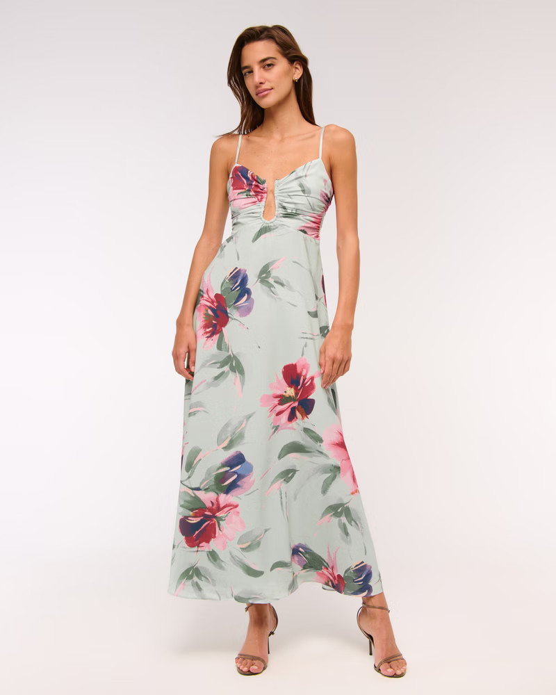 Bra-Free Hardware Maxi Dress | Abercrombie & Fitch (US)