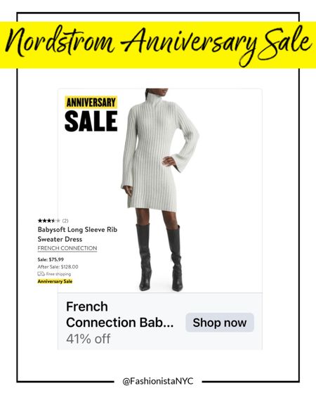 The Nordstrom Anniversary SALE has launched for ALL to Shop!!! Love the cozy Sweater Dress 👇
Wedding Guest - Country Concert - Date Night - Work Wear #NSale 

Follow my shop @fashionistanyc on the @shop.LTK app to shop this post and get my exclusive app-only content!

#liketkit #LTKU #LTKSeasonal #LTKFind #LTKunder100 #LTKstyletip #LTKsalealert #LTKxNSale
@shop.ltk
https://liketk.it/4ejUA