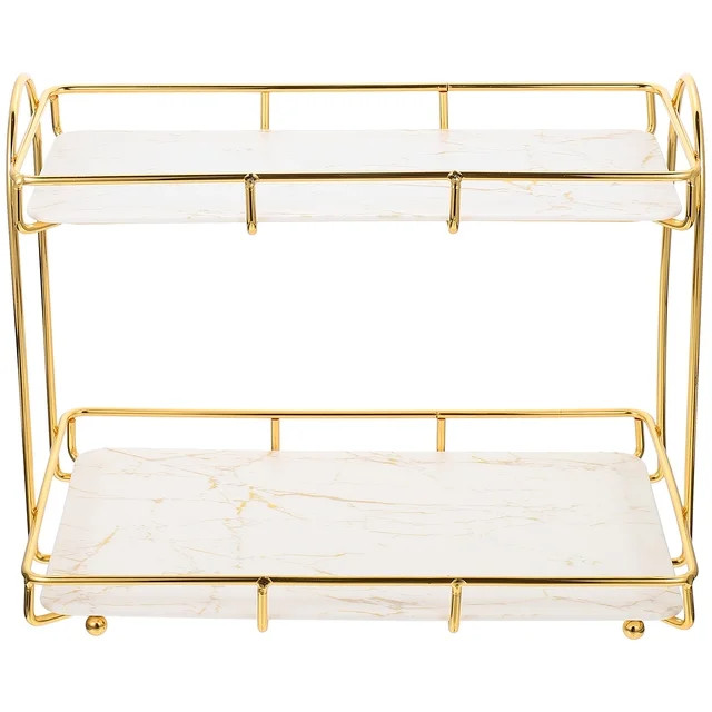 NUOLUX Bathroom Countertop Organizer for Cosmetics Toiletries 2 Tier Desktop Storage Shelf | Walmart (US)