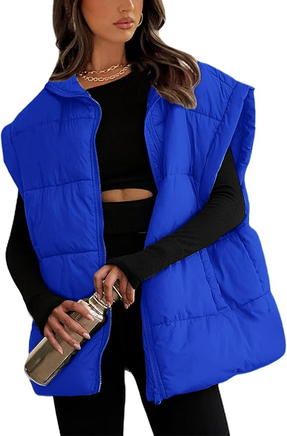 Daacee Women's Oversized Puffer Vest Lightweight Warm Sleeveless Puffy Bubble Outerwear Jackets C... | Amazon (US)