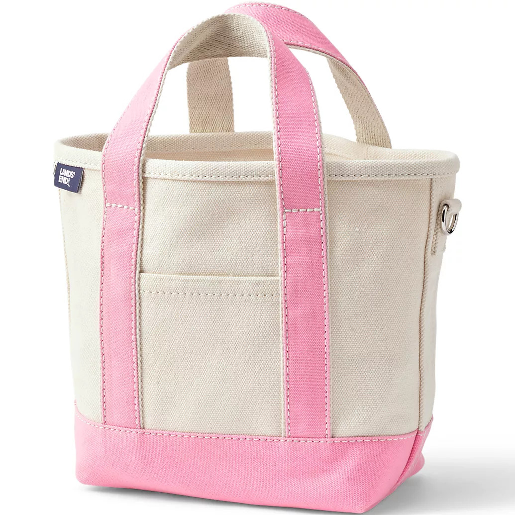 Small 3 Pocket Open Top Canvas Tote Bag | Lands' End (US)