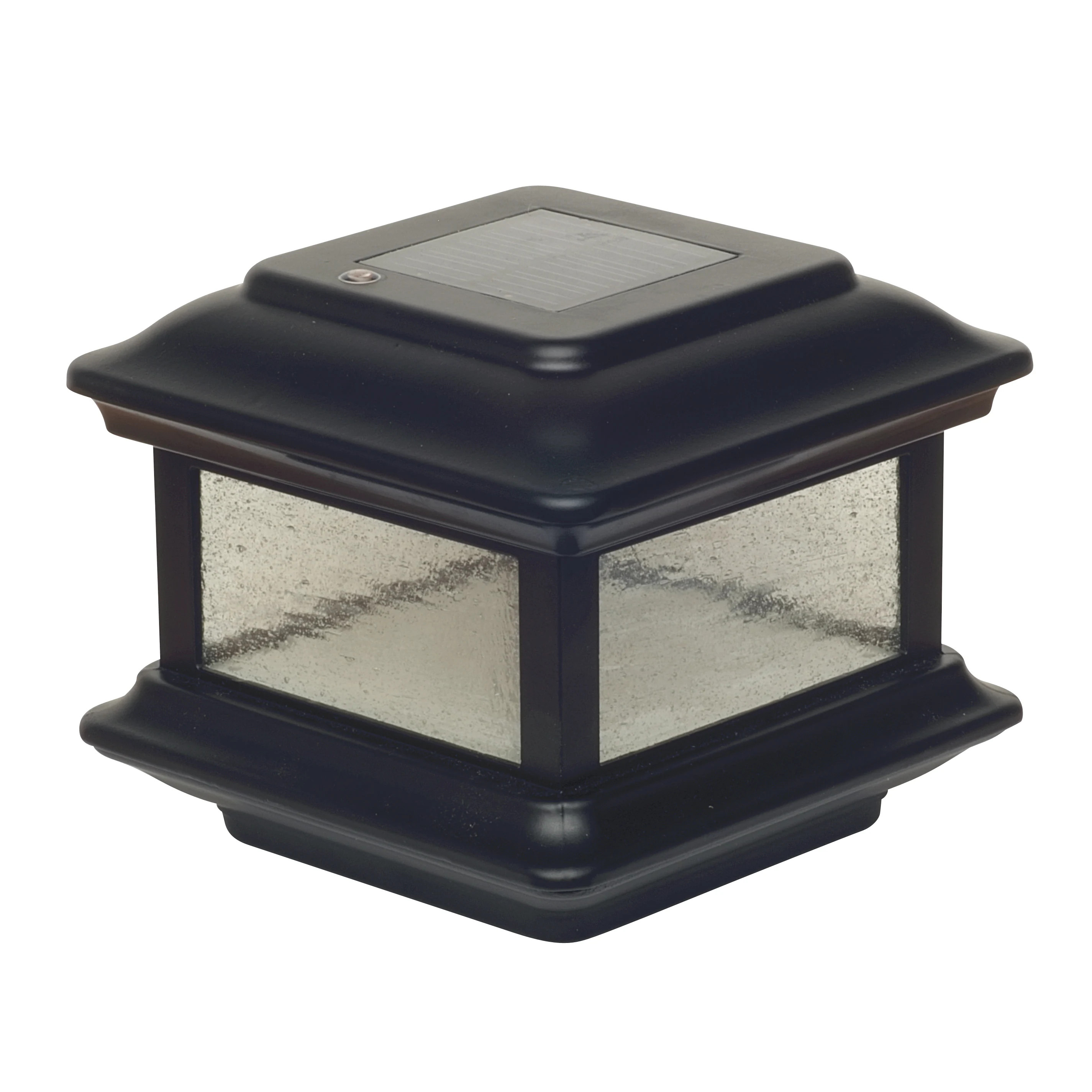 Classy Caps Solar 4-in x 4-in Black LED Outdoor Post cap light one_size | SL088 | Lowe's