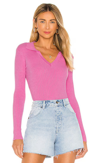 Natalia Knit Top in Pink | Revolve Clothing (Global)
