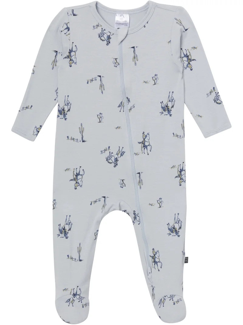 Modern Moments by Gerber Neutral Two-Way Zip Viscose Sleep \u00b4N Play Footed Pajama , Sizes New... | Walmart (US)