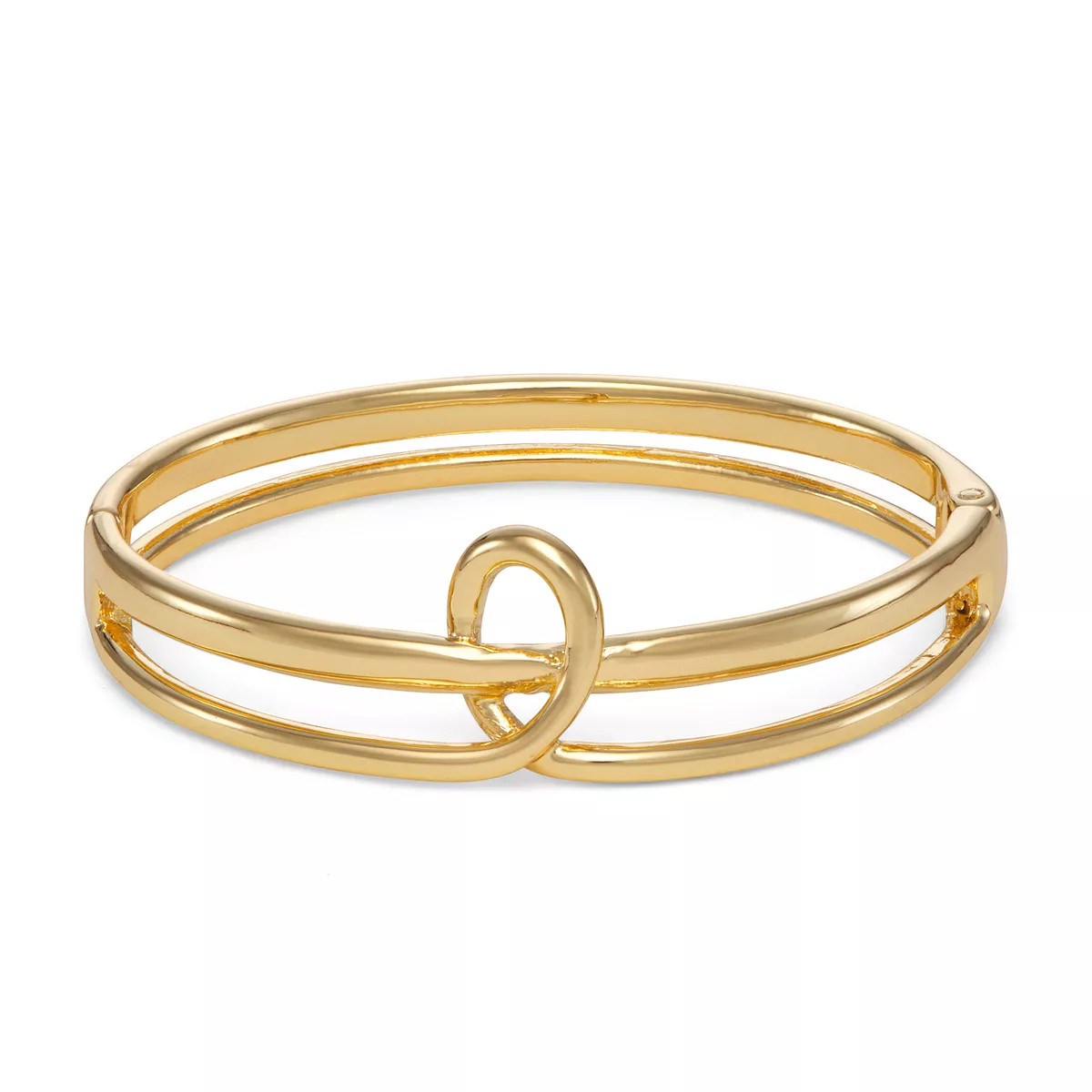 Nine West Gold Tone Hinged Bangle Bracelet | Kohl's