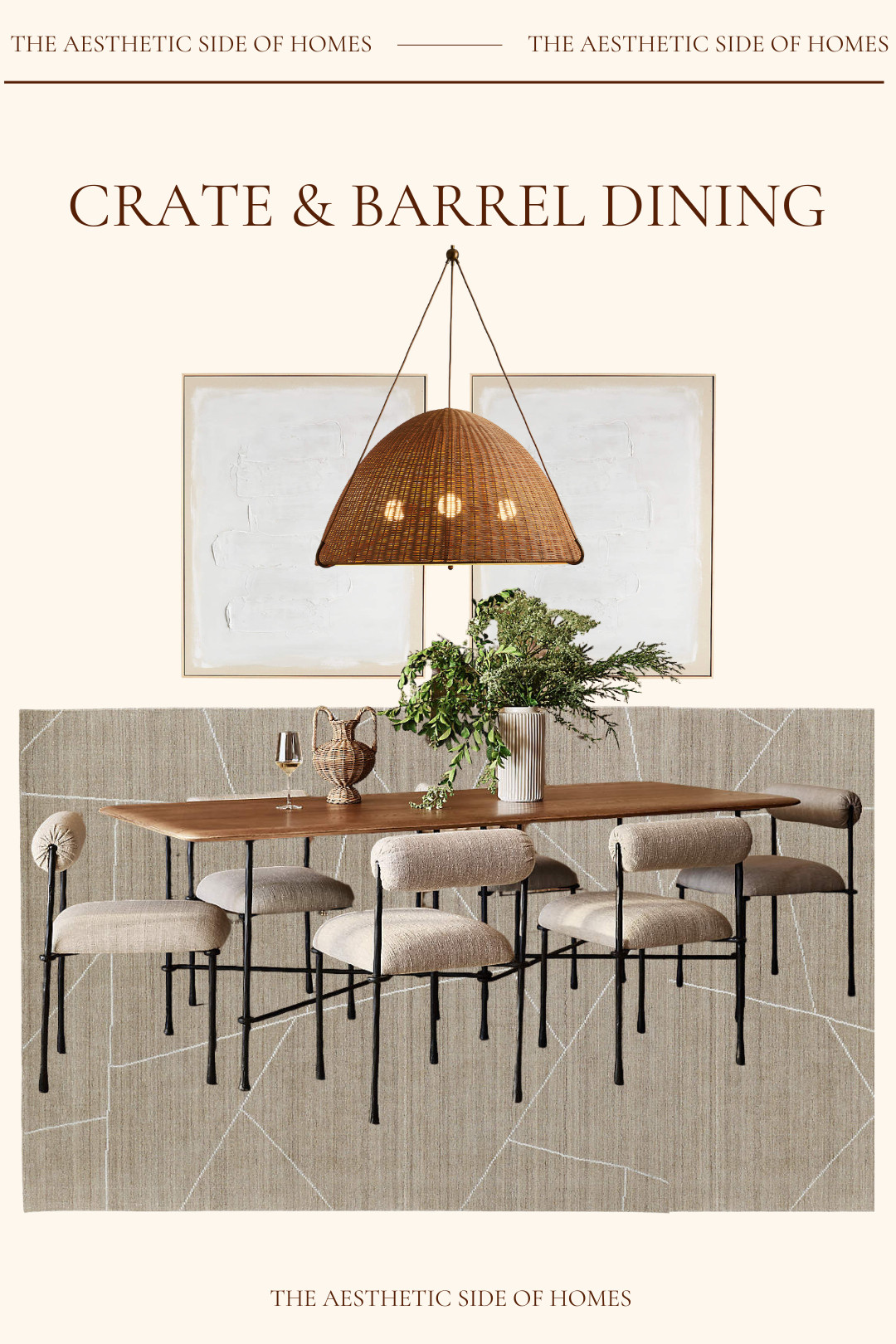 The combination of the sleek wood table and textured boucle seating creates a sophisticated yet inviting space for every meal. 🍽️ 

 #LTKdayinmylife #LTKfoodie #LTKHome