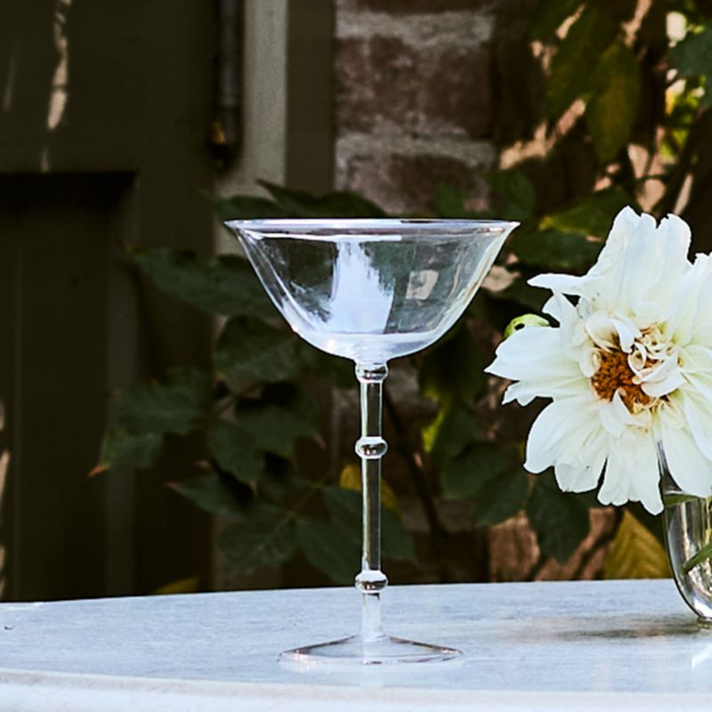 Mimms 8-Oz. Acrylic Coupe Glass by Jake Arnold | Crate & Barrel | Crate & Barrel