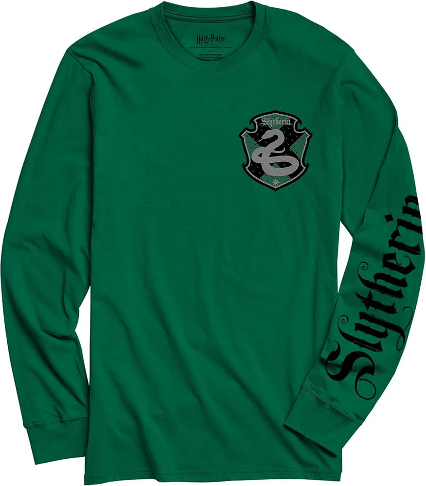 Harry Potter Gryffindor Slytherin Ravenclaw Hufflepuff House Long Sleeve Adult T-Shirt | Amazon (US)