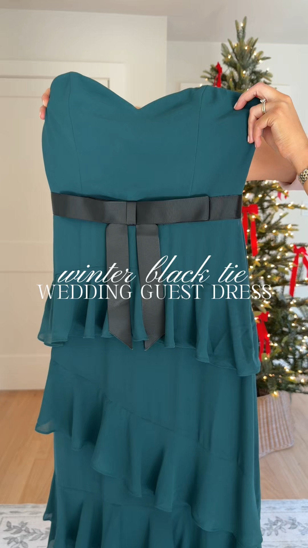 Winter black tie wedding guest dress! Wearing a S, should have done XS! Little roomy on me.