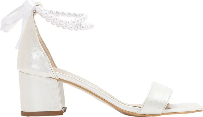 Illy Low Block Heel Sandals with Pearls | Nordstrom