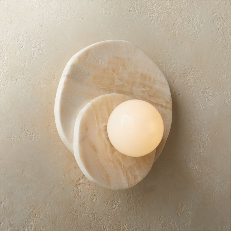 Astr White Onyx Wall Sconce + Reviews | CB2 | CB2