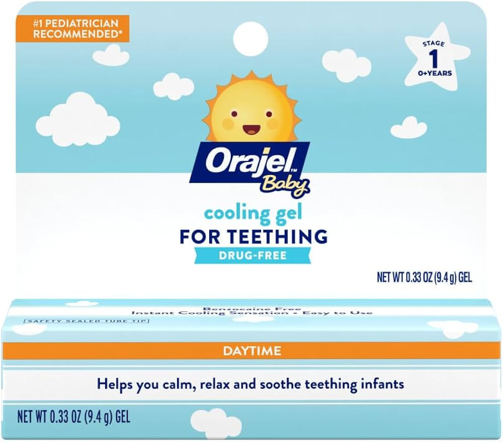 Orajel Baby Daytime Cooling Gel for Teething, Drug-Free, #1 Pediatrician Recommended Brand for Te... | Amazon (US)