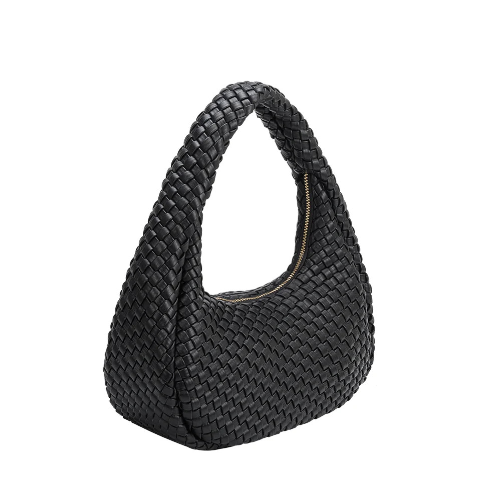 Lorelai Black Recycled Vegan Shoulder Bag | Melie Bianco