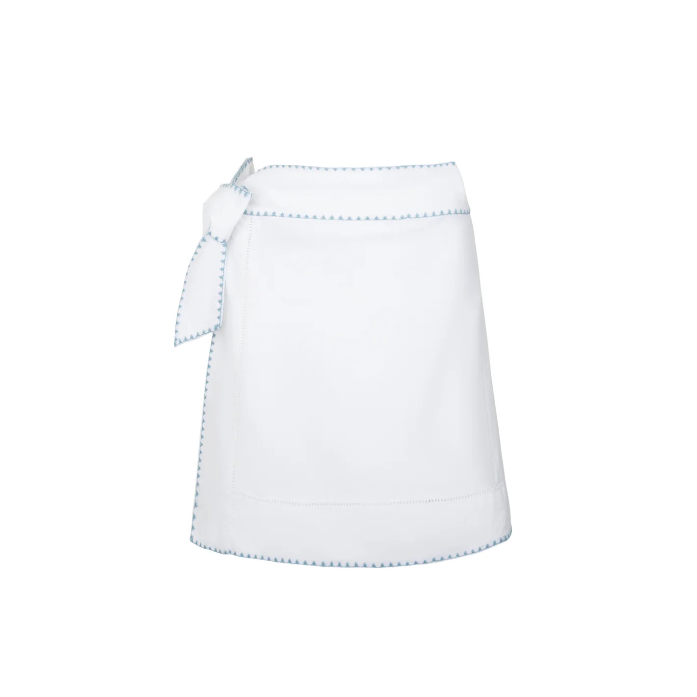 women's white embroidered short pareo | Minnow