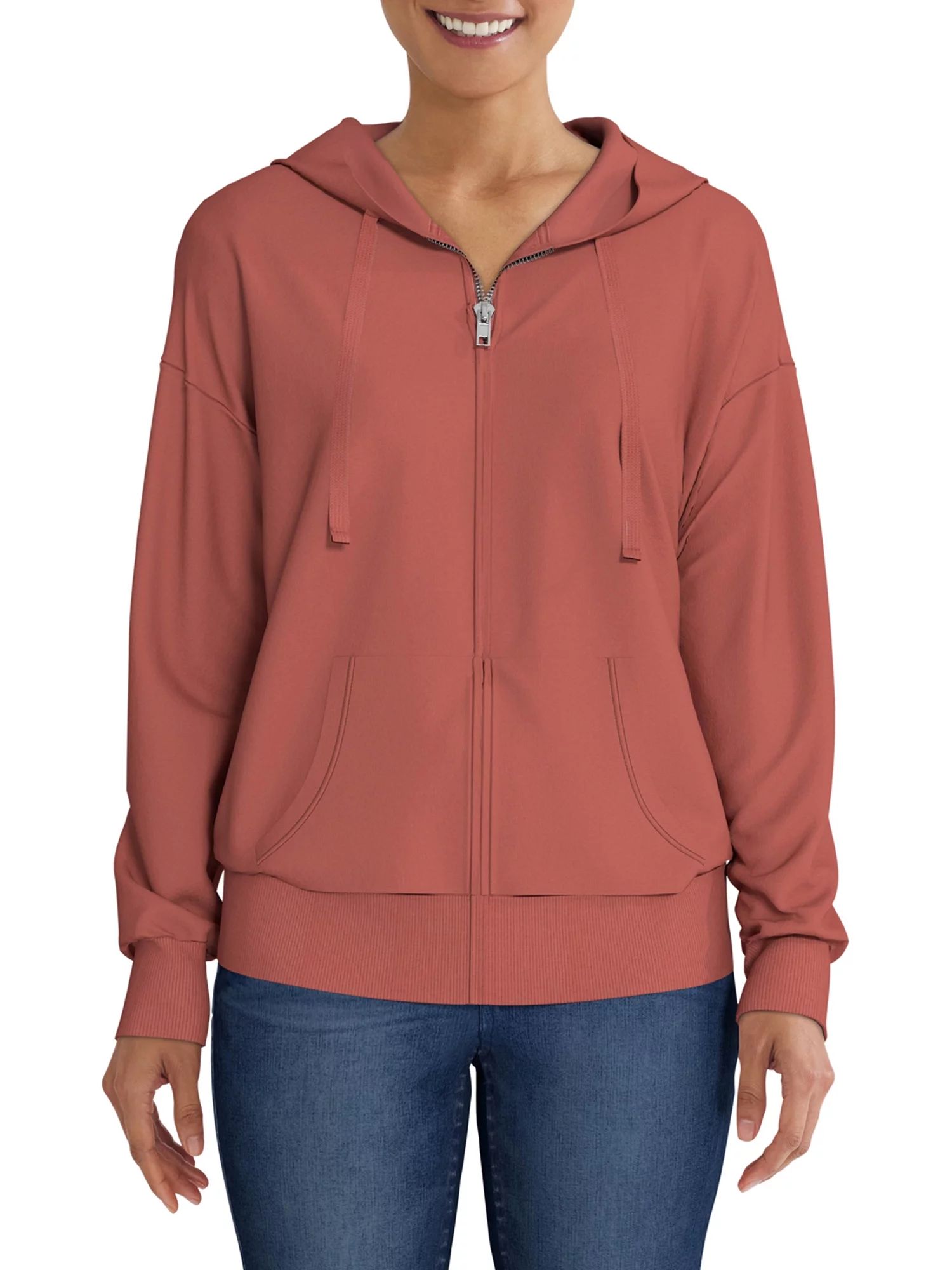 Time and Tru Women's Zip Up Hoodie | Walmart (US)