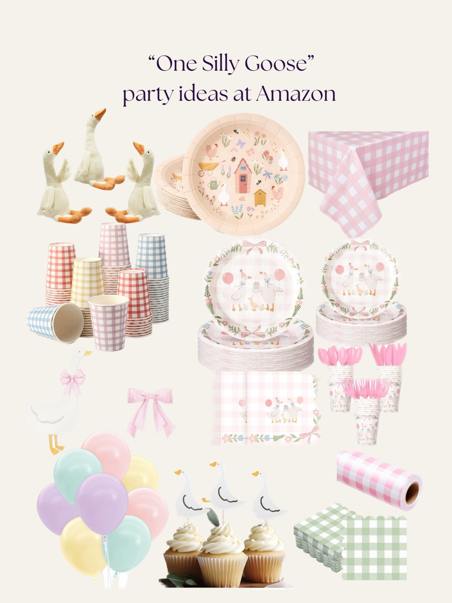 “One Silly Goose” birthday party ideas from Amazon 🪿💕
.
First birthday party, baby girl birthday, baby boy birthday, simple kids birthday, Amazon birthday party, pastel birthday party, one silly goose, pink birthday party decor, first birthday party decor, party planning, Amazon finds, second birthday party ideas, first birthday gift guide, gingham birthday, toddler birthdayy

#LTKFamily #LTKBaby #LTKKids