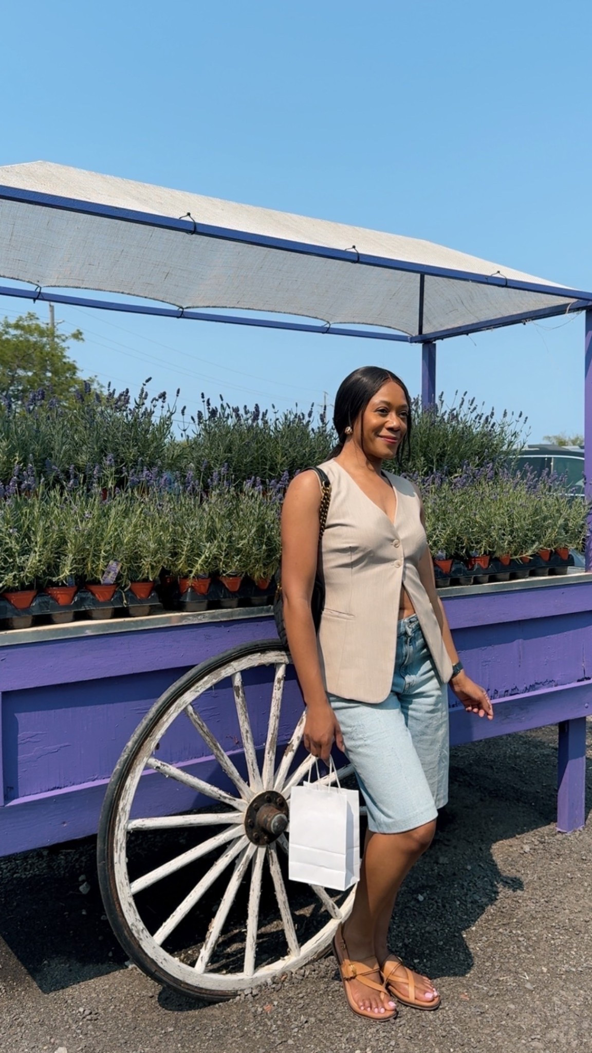 Here’s what I wore to the lavender farm on Niagara on the Lake. The goal was to be comfortable and stylish, so these longer, Bermuda style denim shirts/ jorts have been my go to all summer long. Styled them here with a longer vest. 


Summer outfit, summer style, Bermuda shirts, jorts, casual summer outfit, what to wear, how to style, denim shorts, vest, casual outfit, flat sandals 

#LTKOver40 #LTKStyleTip #LTKSeasonal