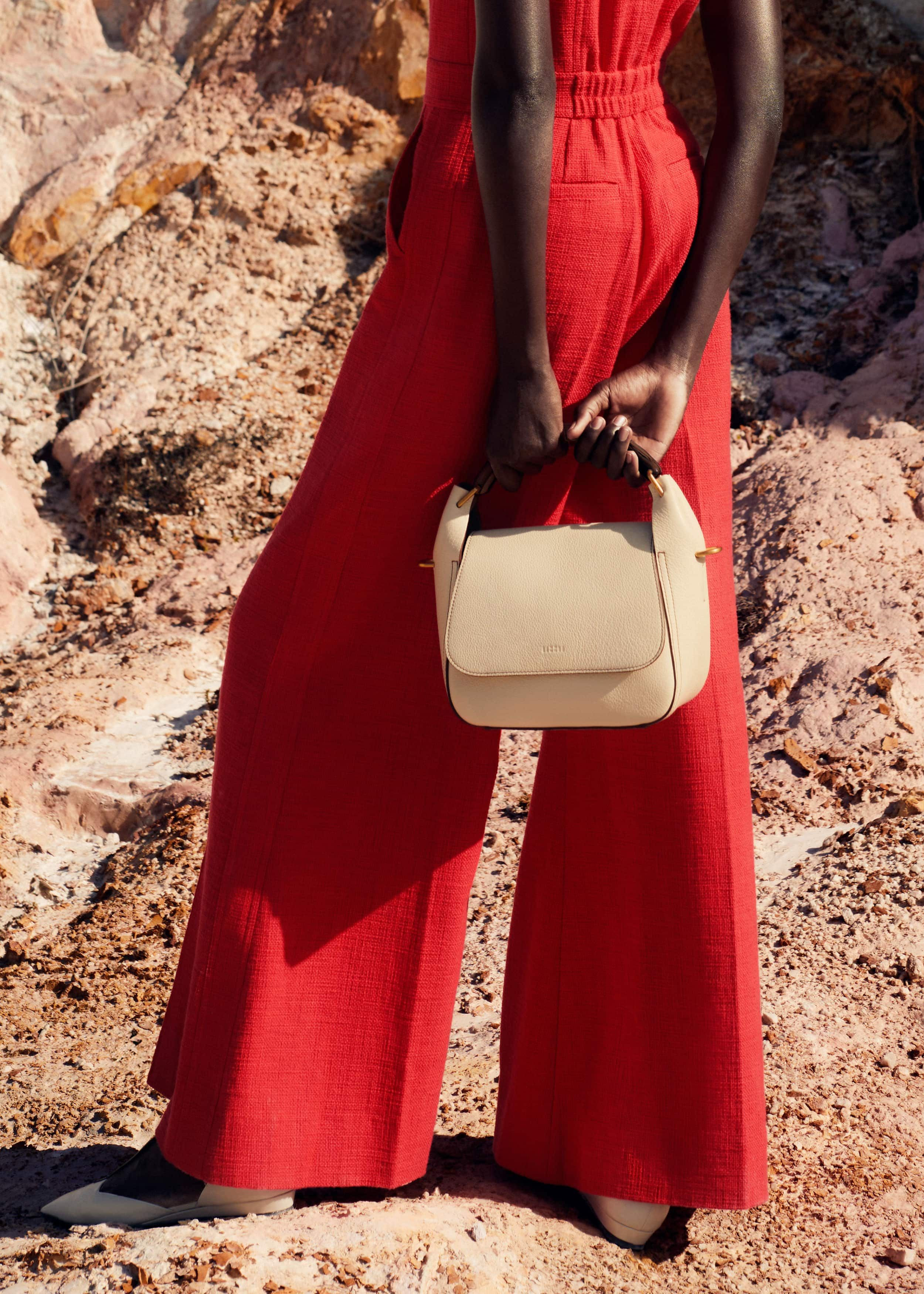 Women's Off White Resin Handle Crossbody Bag | ME+EM | ME+EM Global (Excluding US)