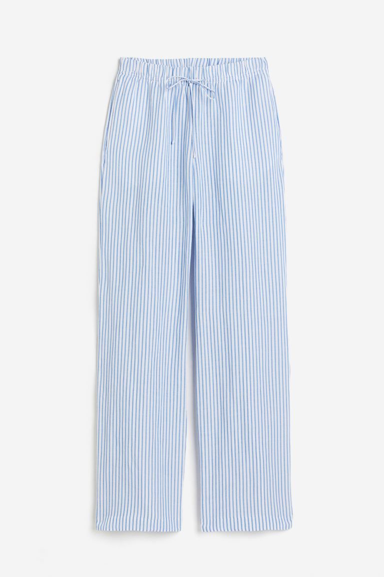 Pantalon en lin mélangé avec taille élastique | H&M (FR & ES & IT)