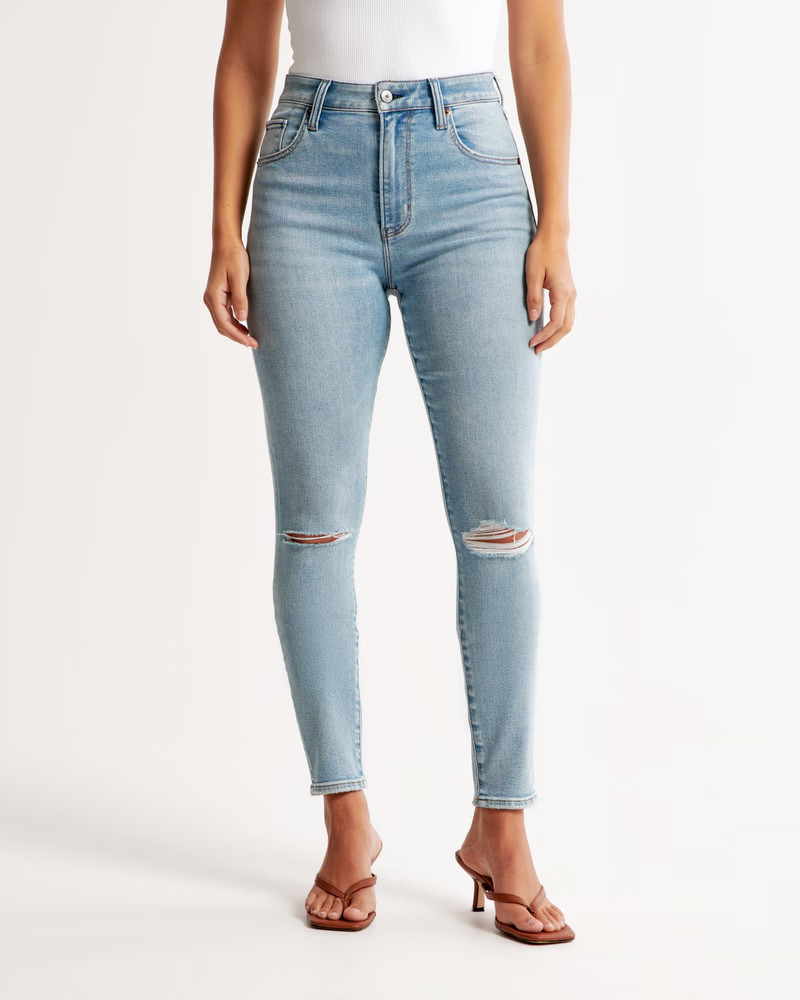 Curve Love High Rise Super Skinny Ankle Jean | Abercrombie & Fitch (US)