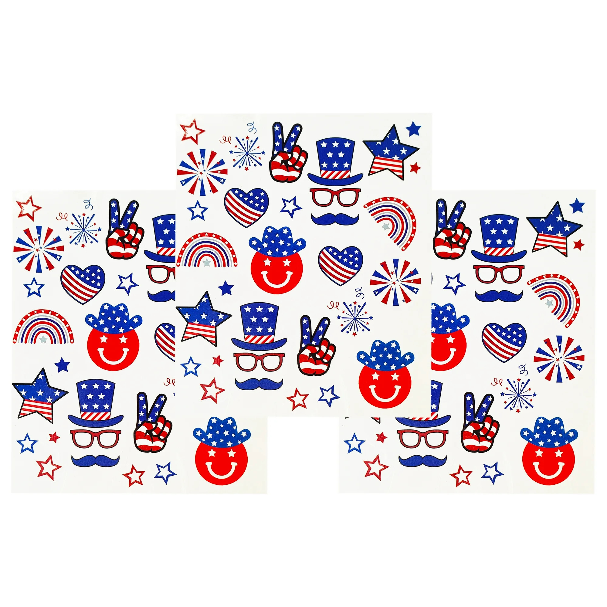 Way to Celebarte Patriotic 48pc Tattoo Set - Walmart.com | Walmart (US)