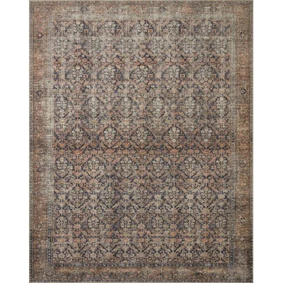 Amber Lewis x Loloi Billie Oriental Ink / Salmon Area Rug | Wayfair North America