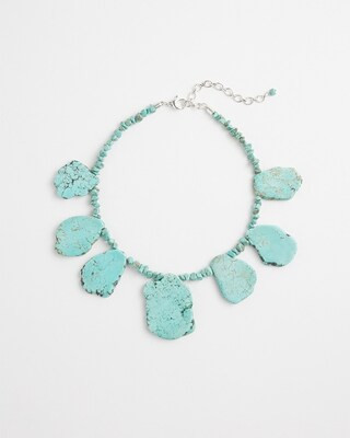 Turquoise Howlite Stone Bib Necklace | Chico's