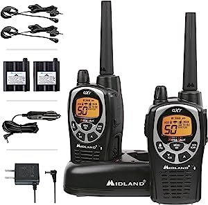 Midland 50 Channel Waterproof GMRS Two-Way Radio - Long Range Walkie Talkie with 142 Privacy Code... | Amazon (US)