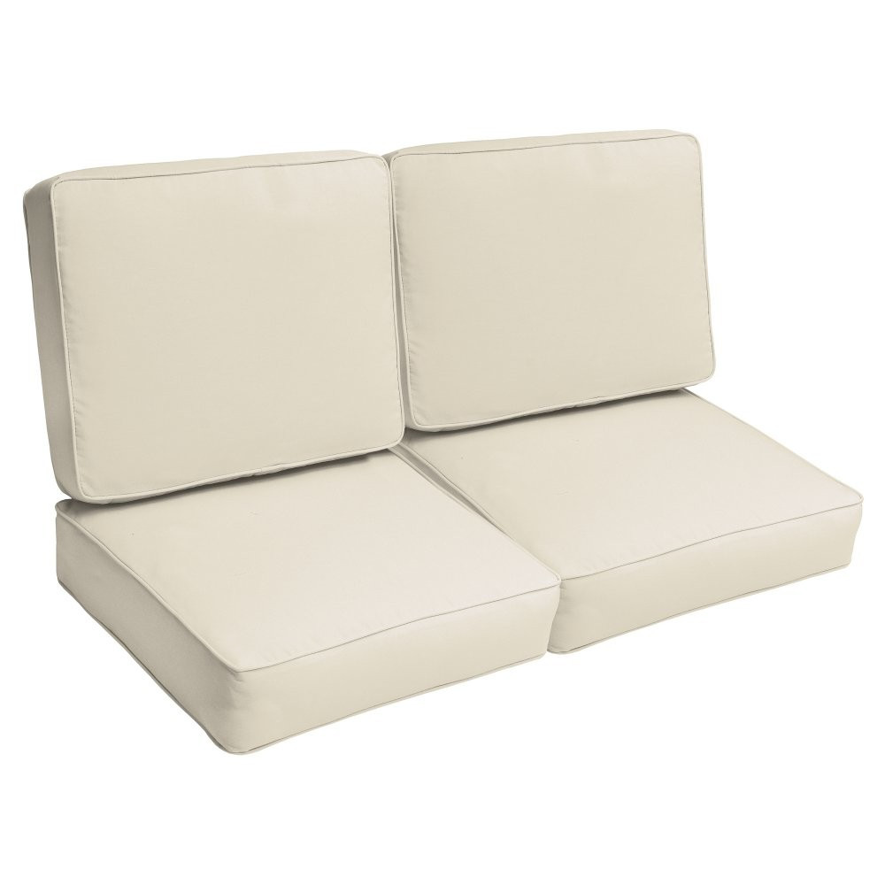 Mozaic Company Sunbrella Outdoor 4 Piece Loveseat Cushion Set | Hayneedle