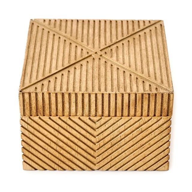 Beautiful Medium Decorative Wooden Box by Drew Barrymore 3.75" X 5.75" - Walmart.com | Walmart (US)