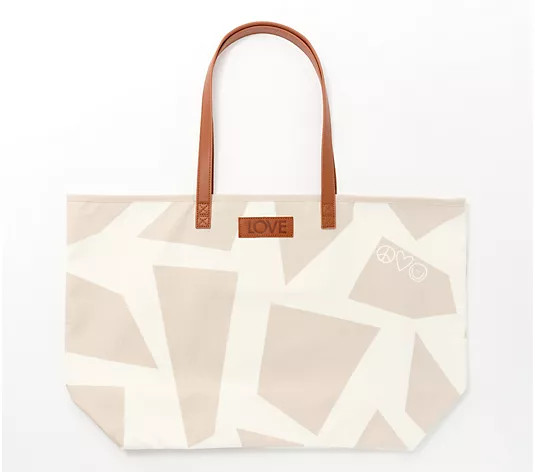 Peace Love World Boheme Printed Tote Bag - QVC.com | QVC