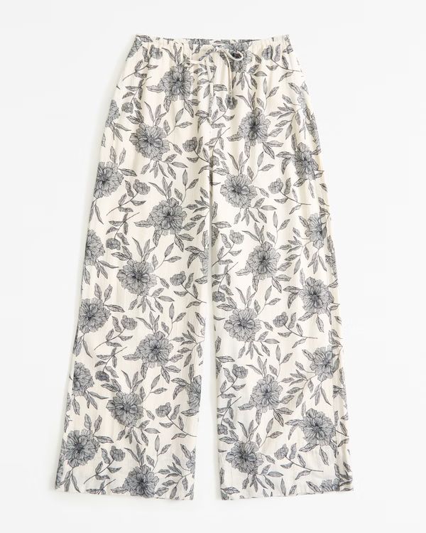 Women's Crinkle Textured Pull-On Palazzo Pant | Women's The A&F Wedding Shop | Abercrombie.com | Abercrombie & Fitch (UK)