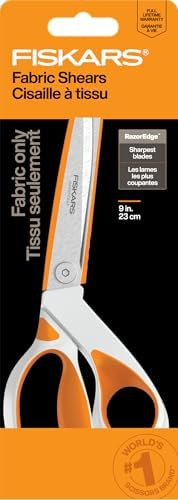 Fiskars RazorEdge Fabric Scissors - 9" Heavy Duty Fabric Shears with SoftGrip Ergonomic Handle, P... | Amazon (US)