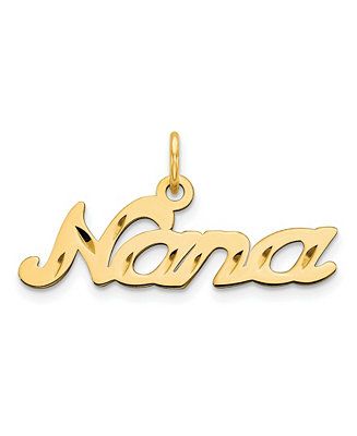 Macy's Nana Charm in 14k Yellow Gold & Reviews - Jewelry & Watches - Macy's | Macys (US)