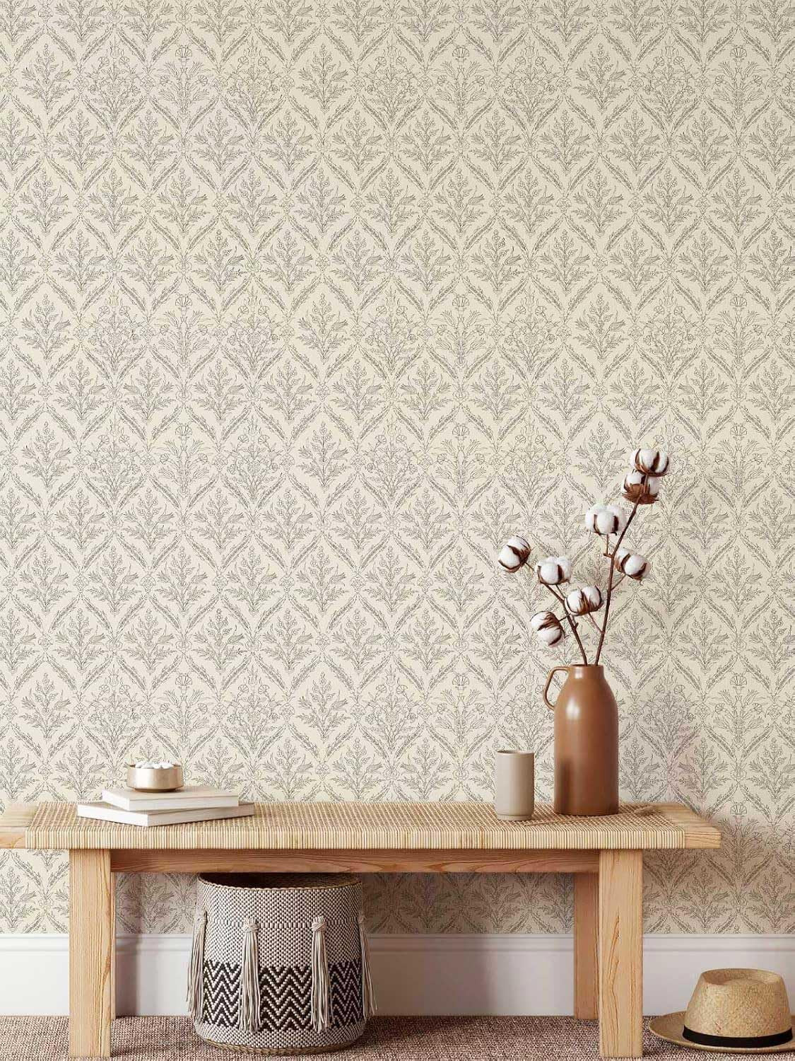 236.2" × 17.3" Vintage Wallpaper Boho Peel and Stick Wallpaper Beige Contact Paper for Bedroom B... | Amazon (US)