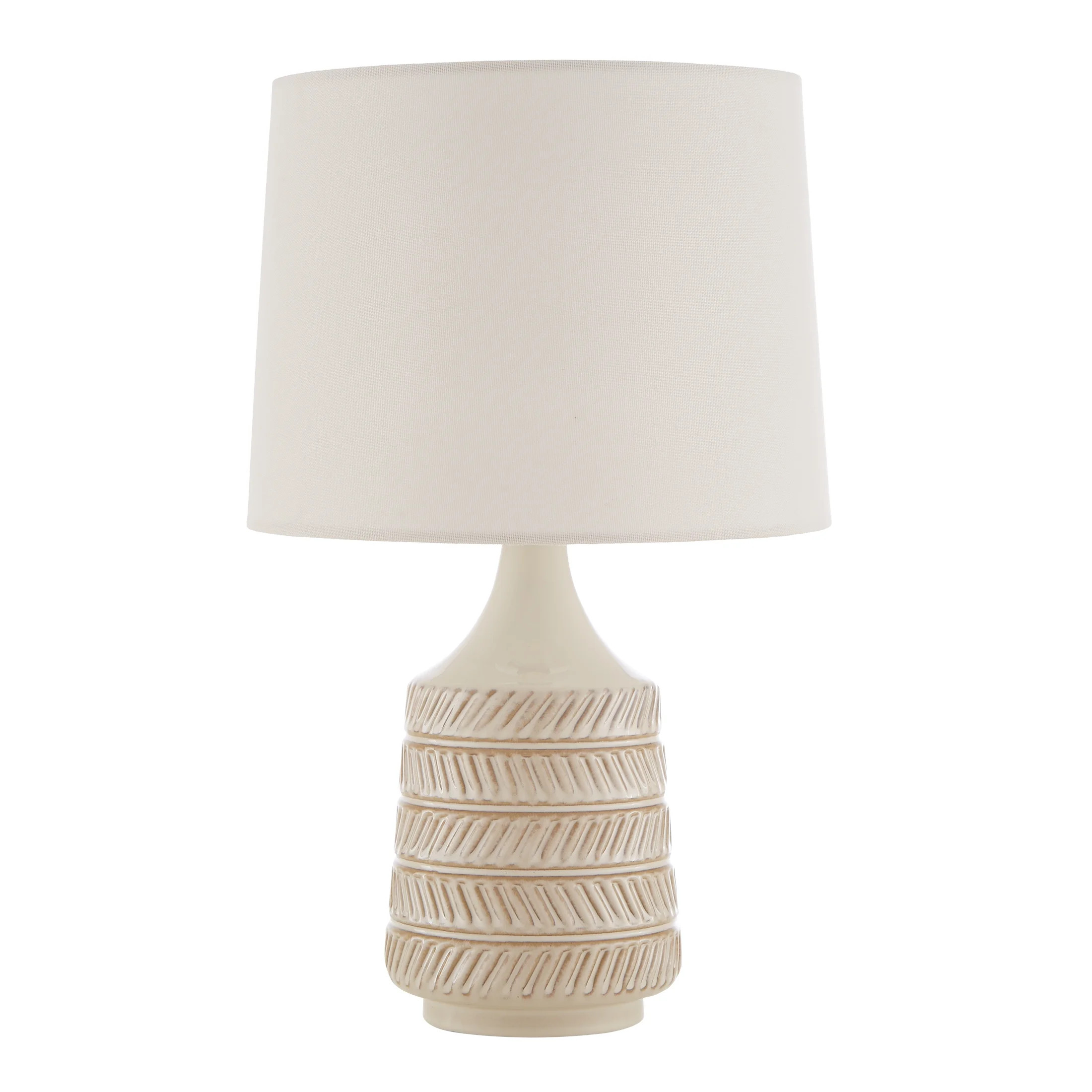 Better Homes & Gardens 17"H Reactive Glaze Ceramic Table Lamp with White Fabric Shade - Walmart.c... | Walmart (US)
